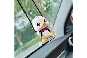 YEKUYEKU Car Mirror Decorate Accessories Car Swinging Duck Pendant Hanging Accessories Swinging Duck Car Hanging Ornament Car Decorations Interior Car Mirror Accessories Duck Swing Car Ornament