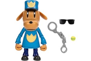 DOG MAN Policán Figura Policán 13 cm Articulada de Jakks Pacific, Incluye hasta 3 Accesorios y 16 Puntos de Articulación para Mayor Diversión, para Niños 3 Años +