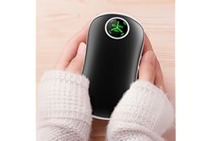 Kternay Scaldamani Ricaricabile,5000mAh Riutilizzabile Elettrico Scaldamani USB Portatile Power Bank con Display Digitale
