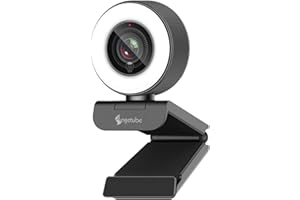 Angetube Streaming HD webcam 1080P con anello di luce, 967 USB PC autofocus webcam con doppio microfono,videocamera per Mac Windows portatile per conferenze e giochi Xbox Skype OBS Twitch Youtube