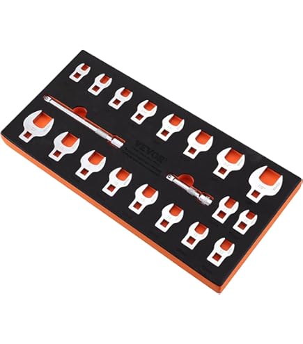 Techextra 12-tlg. Hahnenfußschlüssel Set Mit Drehmomentschlüssel & Aufbewahrung