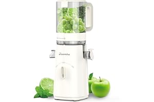 Slow Juicer, Zasmira Neueste Entsafter für Gemüse und Obst mit 120 MM Breitem Einfüllschacht, Hohe Saftausbeute für Ganzes Gemüse und Obst, Leicht zu Reinigen