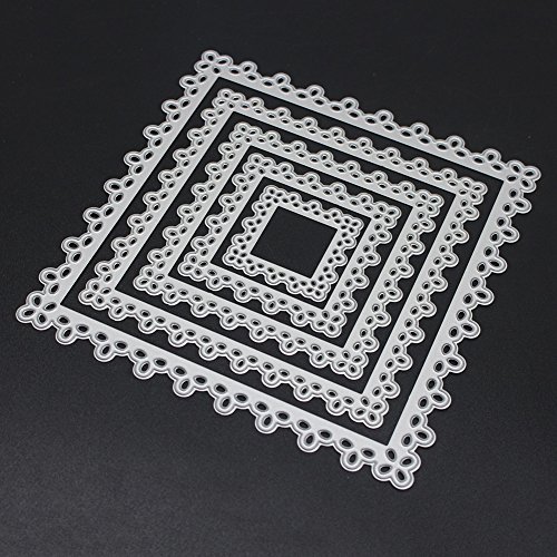 Amazingdeal365 5 PCS Briefmarken Schneiden stirbt Schablonen Papier Kart Tagebuch Scrapbooking - 9