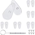 MMOBIEL 6 Pair Universal Nose Pads Replacement 15mm Screw-in Soft Silicone Air Chamber Anti-Slip Nose Pad Cushion Incl. Screws and Micro Screwdriver - Clear