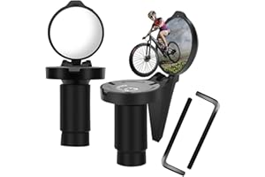 Lotvic Specchietto Bici, 2 Pezzi Specchietti Bici, 360° Regolabile Specchietti per Bicicletta, Specchietto Bici elettrica, Specchio per Bicicletta Convesso, per Scooter e Biciclette Elettriche