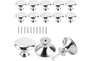 10 stycken möbelknoppar silver, 30 mm rostfritt stål skåpknappar