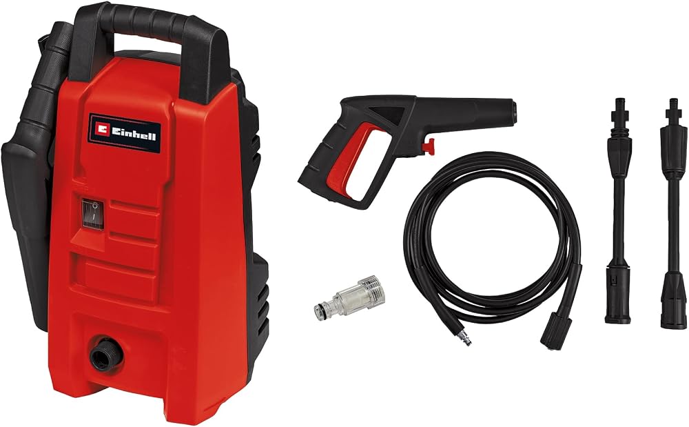 Einhell Yüksek Basınçlı Yıkama Makinesi TC-HP 90 4140740 | 1200 W | 90 bar | maks. 372 l/saat su debisi | taşıma kolu | su bağlantısı | entegre filtre | püskürtme tabancası
