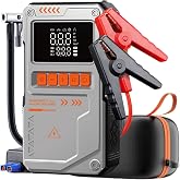 Auhma 10000mAh Jump Starter Ak&uuml; Takviye Cihazı - 150 PSI Lastik Şişirme Hava Pompası, Taşınabilir Powerbank ve LED Fenerli &Ccedil;o