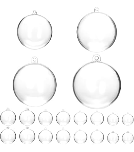 Regali di Natale Palle di Natale - Plastica - in scatola portaoggetti - 70 pezzi - Plastica - 4/5/6 cm - Satinato/Lucido/Glitter - Rosso