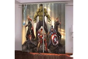 Fgolphd Anime Anime Lot de 2 Rideaux occultants, œillets, pour Chambre d'enfant et Chambre à Coucher, 220 x 215 (l x h), 1