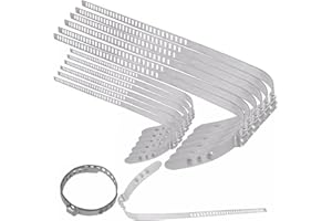 TECPO Achsmanschetten-Schellen-Set 12-teilig, für Thermoplast- & Gummi-Achsmanschetten, 6 große (60-124 mm), 6 kleine (28-65 mm) Schellen, für alle gängigen Fahrzeugtypen geeignet, korrosionsgeschützt