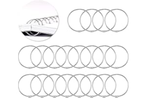 ds. distinctive style Lot de 20 anneaux de reliure ronds en métal (30 mm)