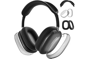 VISOOM Case für Airpods Max Kopfhörer, weiche TPU und Silikon Schutzhülle für Apple Airpod Max Zubehör Cases(Schwarz)