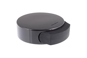 Wagner podłogowy stoper do drzwi Black Deluxe – Ø 50 x 55 x 17 mm, wysokiej jakości tworzywo sztuczne, wysoki połysk czarny, samoprzylepny, możliwość usunięcia bez pozostawiania śladów - 15510611