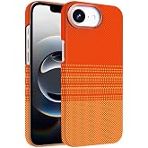 UnDePlus iPhone 16E ile uyumlu Kılıf Kevlar Desenli Karbon M-Safe Magnetik Şarj VEGA-Msafe