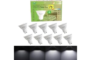GY GU10 dimbar LED-lampa, 4,9 W, 790 lm, 6 500 K, kallvit, 120° bred stråle, energibesparing, ögonskydd, GU10 LED-dimmer glöd