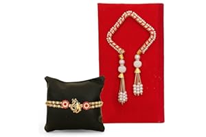 TIED RIBBONS Rakhi for Bhaiya Bhabhi with Gift | Lumba Rakhi for Bhabhi Rakhi for Brother and Bhabhi - Bhai Bhabhi Rakhi Set | Greeting Card | Roli Tika | Rakhi Gifts for Brother