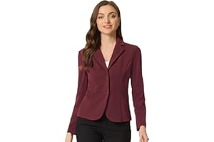 Allegra K Women's Work Office Blazer Stretch Lapel Collar Long Sleeve Jacket Suit Blazer