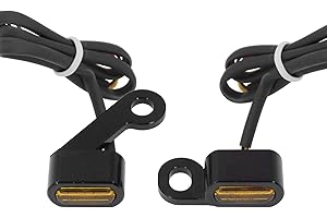 HCmotorku Luce di direzione a LED per moto, indicatori di direzione anteriori, luci lampeggianti mini adatte per Harley Sportster Iron 883 XL1200 Forty Eight 48 2004-2023, lenti ambrate