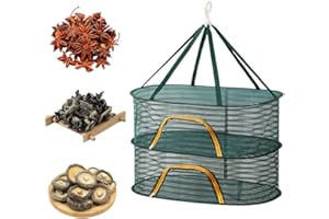 ZJILIXIA Hängendes Trockennetz Mit Reißverschluss,Trockennetz Kräuter,Mesh Trockennetz,Faltbar Kräutertrockner Mit Reißverschlüssen,Für Trocknen Von Samen Fisch Gemüse Obst Kräuter (Dunkel Grün, 2-Lagiges)