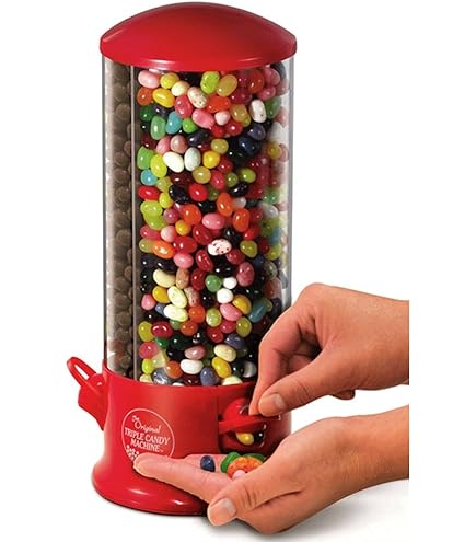 Handy Gourmet The Original Triple Candy Machine Distributeur de bonbons et noix Blanc nacré