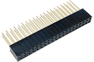 PENGLIN 10 Stück 2x20 Pin 2.54mm Teilung Doppelte Reihen Buchse Pin Header PCB Löten,Doppelte Reihen Stiften Länge 11mm für Breadboard und Elektronik-DIY