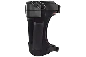 EASNEA Neoprene Knife Holder, Adjustable Elastic Scuba Diving Knife Wrap Sheath Leg Strap Thigh Knife Holster with 2 Pockets for Hiking Rafting Boating Fishing Snorkeling