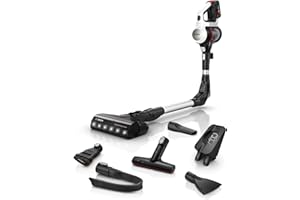 ‎BOSCH Bosch Akku-Staubsauger Unlimited 7 BSS711W, kabelloser Handstaubsauger, beutellos, Wechselakku, Knickrohr, Hygiene-Filter, 10 Jahre Motorgarantie, XXL-Polsterdüse, LED-Beleuchtung, Turbostufe, weiß