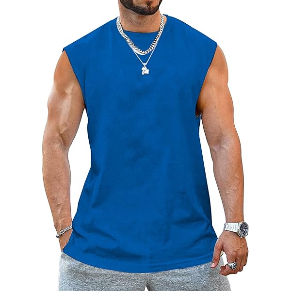 Unterhemd Herren Tank Top - Ärmelloses T-Shirt Baumwolle Regular Fit Sommer