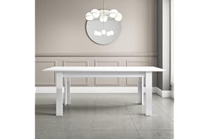 Vivienne Extending White High Gloss Dining Table