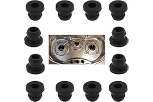 MHMONDAWN Camping Car Pieds en Caoutchouc Antirouille 12 Pièces Capuchon de Protection en Caoutchouc, Caoutchoucs de Grille de Cuisine Compatibles avec Les tiges Dometic, Smev, Thetford et 5 mm
