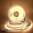 Lam(MS)pen 24V COB Striscia LED Bianco caldo 3000K, 5M 1600LED Striscia LED dimmerabile Senza punti luce Alta Luminosità 5400