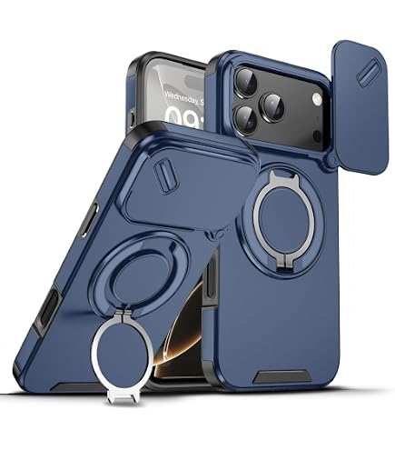 Custodia IPhone 17 Pro Max Con Anello Magnetico - Protezione Militare E Fotocamera Scorrevole