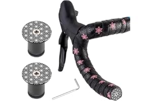 HOUSON Aluminum Bicycle Handlebar End Caps - Bar Ends for MTBs & Road Bikes - Black