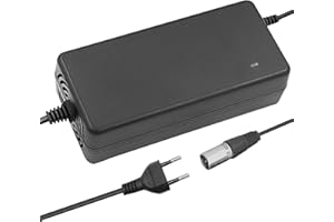 Hauteook 54.6V 2A Li-Ion Cargador de batería con Cabeza de Corriente Continua, 3 Pin XLR, 3P GX16, 3P GX12, 3P Plug Adaptadores de alimentación