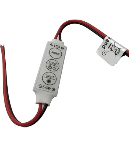 Variateur PWM 30A Pour Bandes LED 12V/24V - Gradateur Lumière Monocouleur - Bouton Rotatif 0-100% - Boîtier Métallique