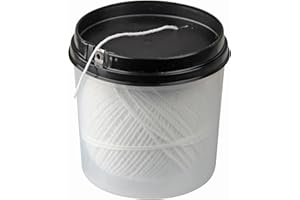 FACKELMANN Cuerda alimentaria con dispensador y Cuchilla, para Atar Carne, Pescado o verdura con Relleno, resiste hasta 175ºC, poliéster Apto para Contacto con Alimentos, Blanca, 100m, 1ud.