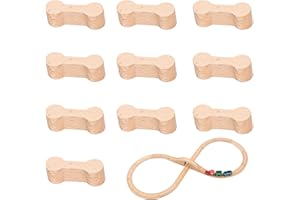 TOUMETT 10 Pcs Wooden Train Track Accessories,Universal Track Connectors Set,Rail Adapter Expansion Packs Compatible with Brio Lillabo Melissa Thomas IKEA and Most Wooden Track Brands,for Kids Age 3 Years Up