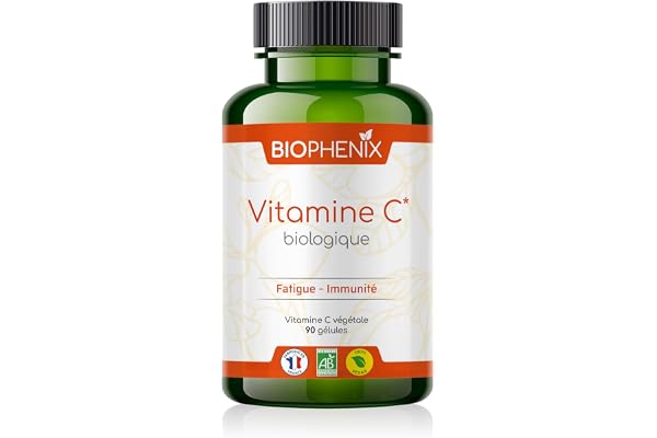 Biophénix - Vitamine C Bio 90 Gélules - Procédé Exclusif Extraction Intégrale® - 0% Excipient • 0% Additif • 0% Produit Chimique - Système Immunitaire, Fatigue & Énergie - Fabriqué en France - Vegan