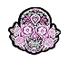 Produktbild rabana Pink Mexican Sugar Skull Rose Awesome Cooles Biker Motorrad Patch Kinder Cute Animal Patch für Heimwerker-Applikation Eisen auf Patch T Shirt Patch Sew Iron on gesticktes Badge Schild Kostüm