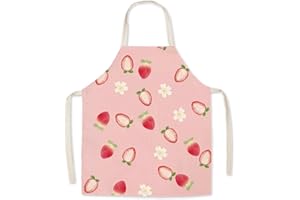 Naapesi Delantal de Cocina para Niños, Delantal Pintura Infantil Tela Frutas, Delantales Infantiles para Niño y Niña, Super Lindo Patrón Delantal, Cocina de Delantal para Pintar Hornear