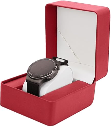 Scatola Pelle PU Orologi Energather Custodia Porta Orologi Da Viaggio In Pelle PU - Scatola Compatta Con Cuscino Rimovibile Custodia Orologi Viaggio