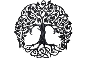 HAUTE COLLAGE Árbol de la Vida Arte de Pared Metal Decorativo Arte de Pared Interior Exterior Jardín 59 cm o 23 Pulgadas Placa Metal Pared Decoración