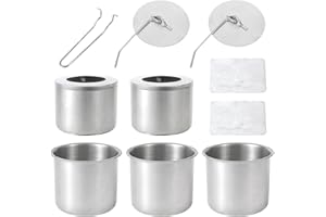 JIJZEDL 10 Stück Ethanol Brennkammer Set, Edelstahl Brennkammer Bioethanol, Bioethanol Brennertopf mit Feuerlöscher-Abdeckung, Glasfaserwolle und Dosenheber, für Bioethanol Tischkamin (1)
