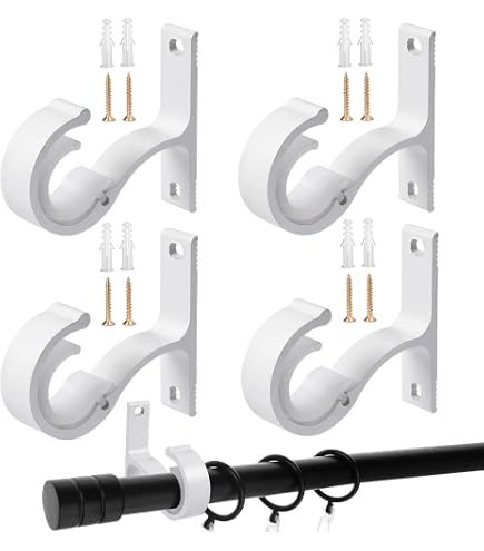 parpyon® 2 Supporti per bastoni Tende in Metallo, staffe Bastone Tenda