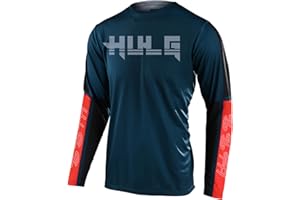 HULG Maillot De Cyclisme Hommes Manches Longues VTT Jersey Maillot De Vélo Vetement Respirant Séchage Cyclisme Tee Shirt Montagne Cycliste Vélo De Vetement Costume Fitness Hauts