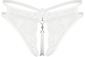 ranrann String Homme Sexy Hot Ouverte Tanga Dentelle Perle Sissy Lingerie Erotique Panties Briefs Underwear