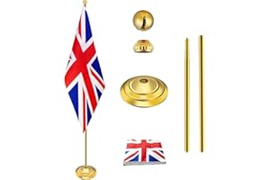 IN WHICH BAY Indoor Flag Pole Kit with Weighted & Thickened Base Hight 200CM-252CM,Stainless steel Commercial Indoor Flagpole for Office School City Hall,Heavy Duty Indoor Telescoping Flag Pole.(Golden -1Pack）