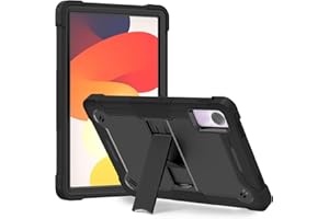 Vakarey Etui dziecięce do Xiaomi Redmi Pad SE, odporne na uderzenia, do Redmi Pad SE, 11 cali 2023, czarne