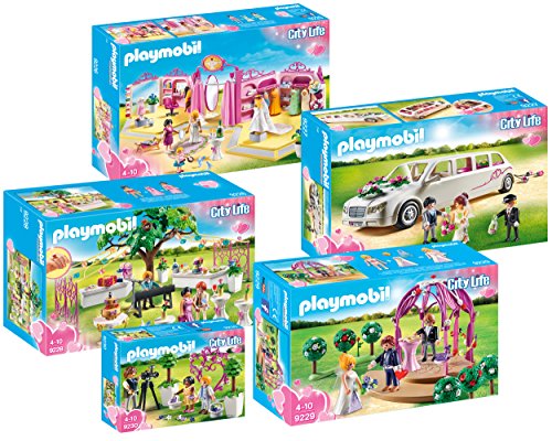 Preisvergleich Produktbild Playmobil Hochzeitsparty - 5-teiliges Komplettset: 9226 9227 9228 9229 9230